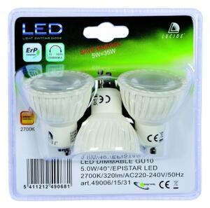 SET 3x bec LED dimabil Lucide 49006/15/31 MR16 GU10/5W/230V 3000K