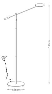 Lampadar LED dimabil Lucide 19766/09/30 ANSELMO LED/9W/230V negru