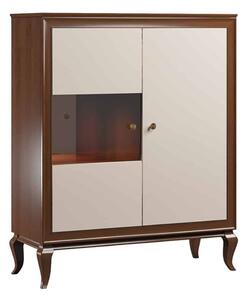 Bufet lemn masiv nuc Nicola Alb-, 131 × 43 × 108 cm