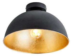 Plafonieră B.K. Licht 1322 1xE27/60W/230V negru/auriu