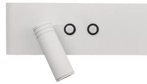 Aplica de perete tip spot RESORT LED/10W/230V + LED/3W, albă, stânga