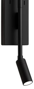 Aplică LED de perete TORCH, 6W/230V + 3W LED, negru