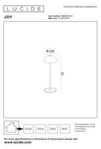 Lampă LED dimabilă de exterior Lucide 15500/02/31 JOY LED/1,5W/4V IP54 alb