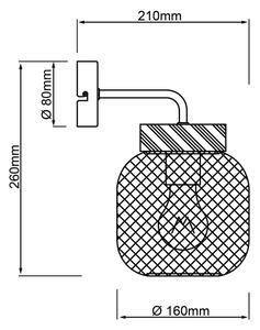 Brilliant - Lampă de perete GIADA 1xE27/40W/230V neagră