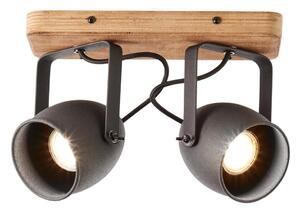 Brilliant - Spot dublu CROWTON, 2x GU10/6W/230V, finisaj din pin