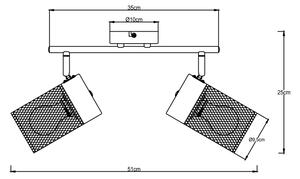 Brilliant - Lampă spot KAMOLO 2xE27/40W/230V negru