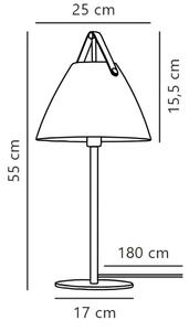 DFTP by Nordlux - Lampă de masă STRAP 1xE27/40W/230V negru
