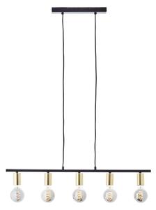 Brilliant - Lustră pe cablu KERRY 5xE27/40W/230V negru/alamă