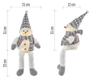 Decorațiune LED de Crăciun 6xLED/3xAA om de zăpadă