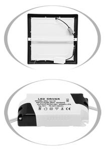 Ecolite LED-CSQ-CCT/12W/CR - Plafonieră LED RAFA 12W/230V negru