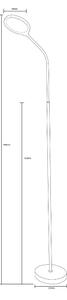 Lampadar LED dimabil Zuma Line SM-609-BL LED/10W/230V negru