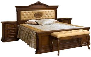 Pat lemn masiv Briston - 160x200, Da, Fara noptiere