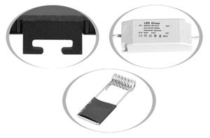 Corp de iluminat LED încastrat Ecolite LED-WSL-CCT/12W/CR LADA LED/12W/230V IP44 negru