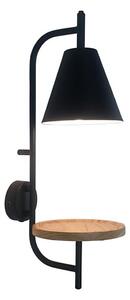 Lampă de perete cu raft Rabalux 71293 AZOME 1xE27/15W/230V fag