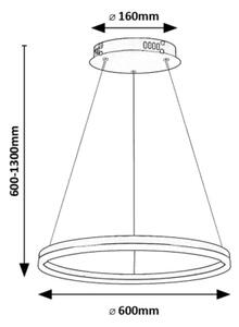 Lustră LED pe cablu Rabalux 72301 ISAURE LED/35W/230V