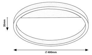 Rabalux 71309 - Plafonieră LED THRIC, 20 W, 230 V, finisaj auriu