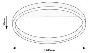 Rabalux 71311 - Plafonieră LED THRAC, 20 W, 230 V, crom mat