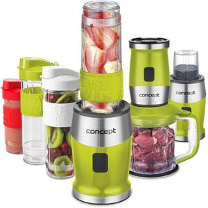 Blender multifuncțional Concept SM3393 Fresh&Nutri, 700 W + 2 x 570 ml + 400 ml, verde