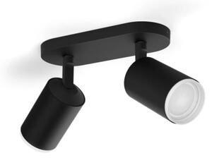Philips Hue FUGATO LED RGBW spot 2xGU10/4,2W/230V negru dimabil