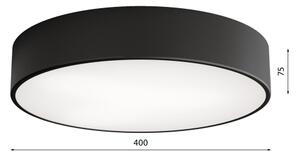 Plafonieră pentru baie CLEO 2xE27/24W/230V d. 40 cm neagră IP54