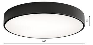 Plafonieră LED CLEO 69W 230V 4000K pr. 60 cm negru