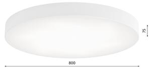 Plafonieră cu senzor CLEO 6xE27/24W/230V d. 80 cm albă