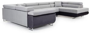 Colțar lemn masiv Formă U Extensibil Lety 340x202cm Personalizabil