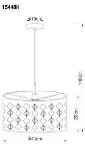 Lustră pe cablu Globo 15448H ABBEY 1xE27/60W/230V