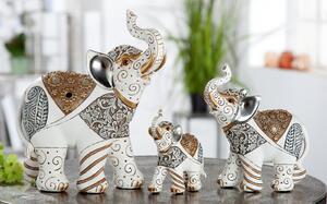 Figurina elefant Morani, Rasina, Multicolor, 12x13x5 cm