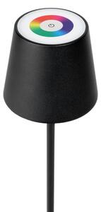 Lampă de exterior LED RGBW reglabilă, 1,5 W, 4000 mAh, 3000 K, IP44, neagră