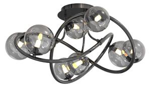 Lustră LED aplicată NANCY Wofi 9014-805 8xG9/3,5W/230V negru/crom