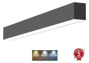 Plafonieră LED/40W/230V 120 cm negru Sinclair LSM 24-40CCT