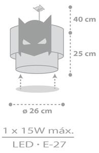 Lustră pentru copii Dalber 61802 DARK HERO 1xE27/15W/230V