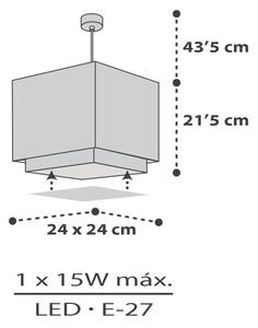Lustră pentru copii Dalber 63372 LITTLE PIXEL 1xE27/15W/230V