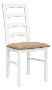 Scaun lemn masiv Linea cu Șezut Tapitat Model L1 L 43 x A 44 x H 94 cm - Gri deschis