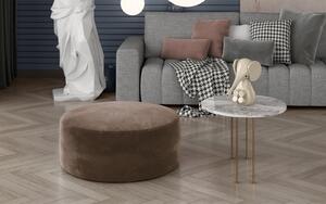 Taburet lemn masiv Pedro Rotund 75x42 cm - Maro deschis