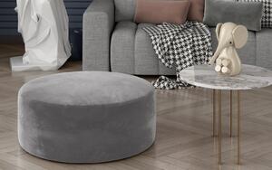 Taburet lemn masiv Pedro Rotund 75x42 cm - gri deschis