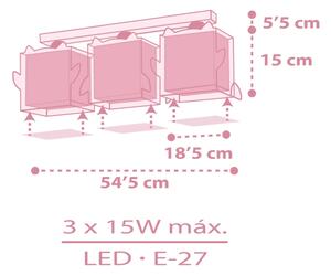 Plafonieră pentru copii Dalber 64483 LITTLE FRIENDS 3xE27/15W/230V