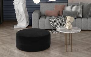 Taburet lemn masiv Pedro Rotund 75x42 cm - Negru