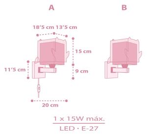 Dalber 64489 - Aplica de perete pentru copii LITTLE FRIENDS, 1x E27/15W/230V