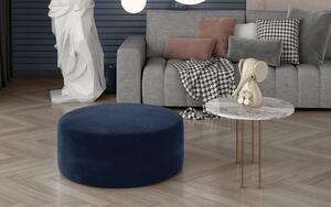 Taburet lemn masiv Pedro Rotund 75x42 cm - Albastru