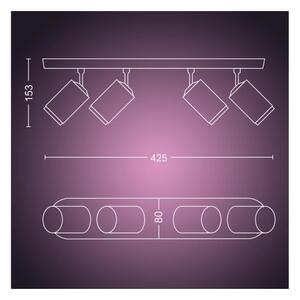 Philips Hue FUGATO LED RGBW spot 4xGU10/4,2W/230V negru dimabil