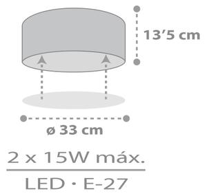 Plafonieră pentru copii Dalber 42006E COLOR LIGHT 2xE27/15W/230V alb