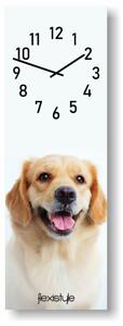 Ceas de perete pentru copii 20 x 60 cm cu golden retriever