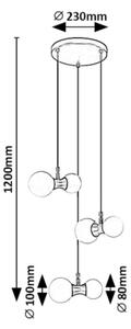 Lustră pe cablu Rabalux 72300 LITION 6xG9/28W/230V