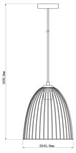 Lustră pe cablu Lucide 74417/01/30 MACARONS 1xE27/40W/230V d. 24,5 cm negru