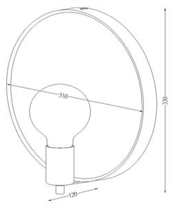 Aplică cu oglindă Lucide 36213/31/30 REFLEX 1xE27/25W/230V negru