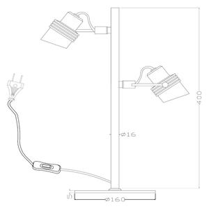 Lampă de masă Lucide 34544/02/30 TUNDRAN 2xGU10/5W/230V negru