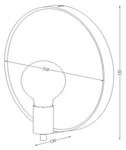 Aplică cu oglindă Lucide 36213/31/72 REFLEX 1xE27/25W/230V bej