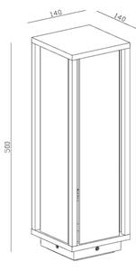 Lampă de exterior Lucide 27805/50/30 LAURENS 1xE27/15W/230V IP54 50 cm negru